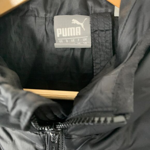 Puma Women’s Black Quilted Hooded Jacket – Size Small – Classic Athletic Style - Picture 2 of 14